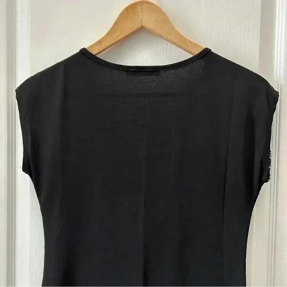 Ricki’s Mixed Media Cap Sleeve Top Black Green Size XS - Picture 8 of 15